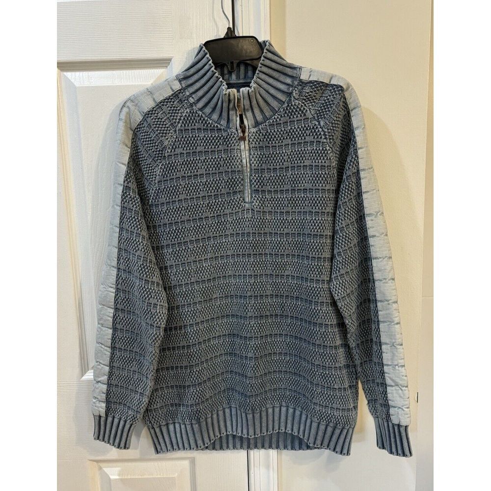 Carbon 2 Cobalt 1/4 Zip‎ Long Sleeve Pullover Sweater Men's Sz S Blue
